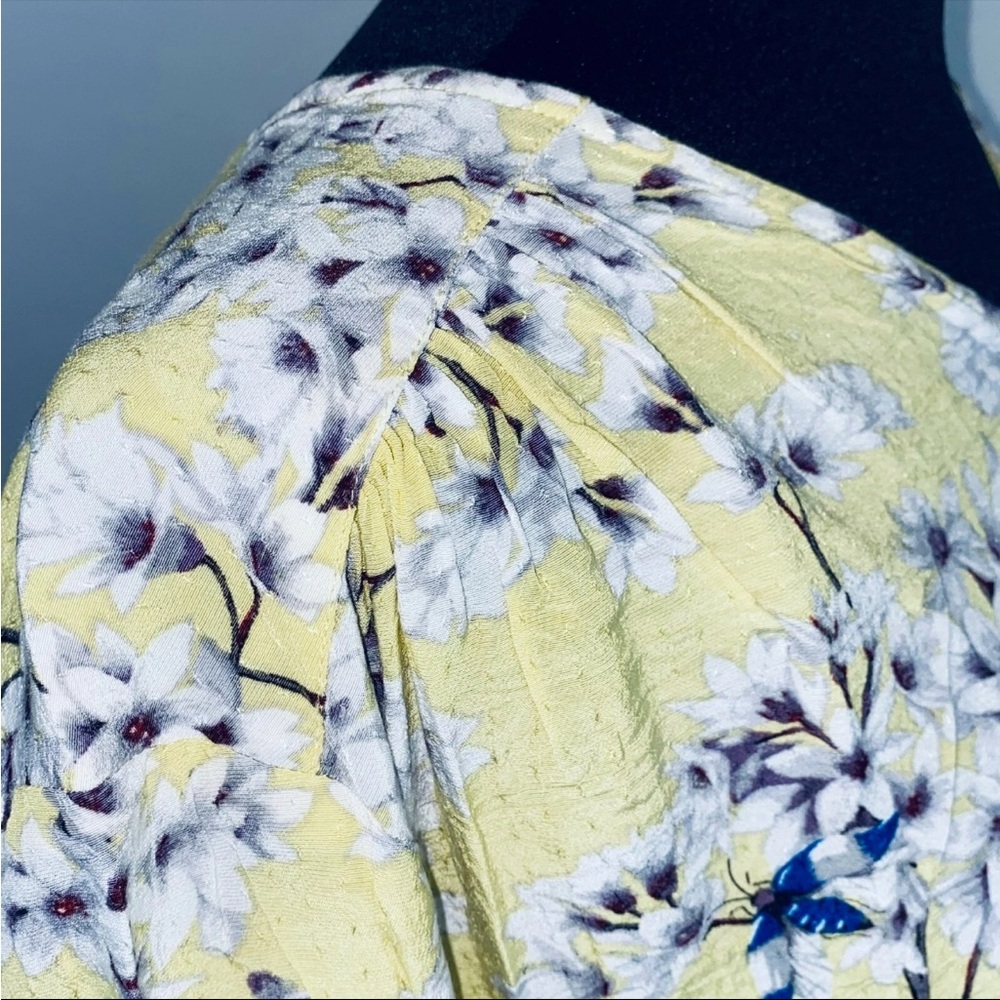 Floral Yellow and Purple Top - Picture 5 of 7